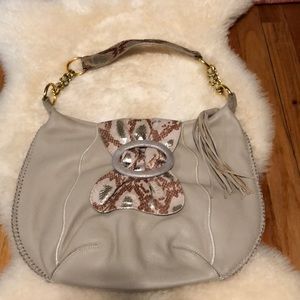 Vintage Buttery Soft 100% Leather Shoulder Bag Designed by Carlos Falchi EUC